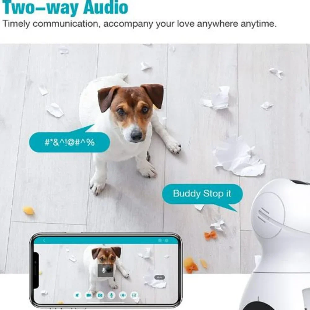 🐶Pet Camera1080P Pet Cam,360° Two Way Audio Camera Bundle With the Alexa Smart